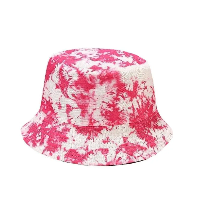 "TIE AND DYE" Chapeau Bob Imprimé Noir Orange - URB1™