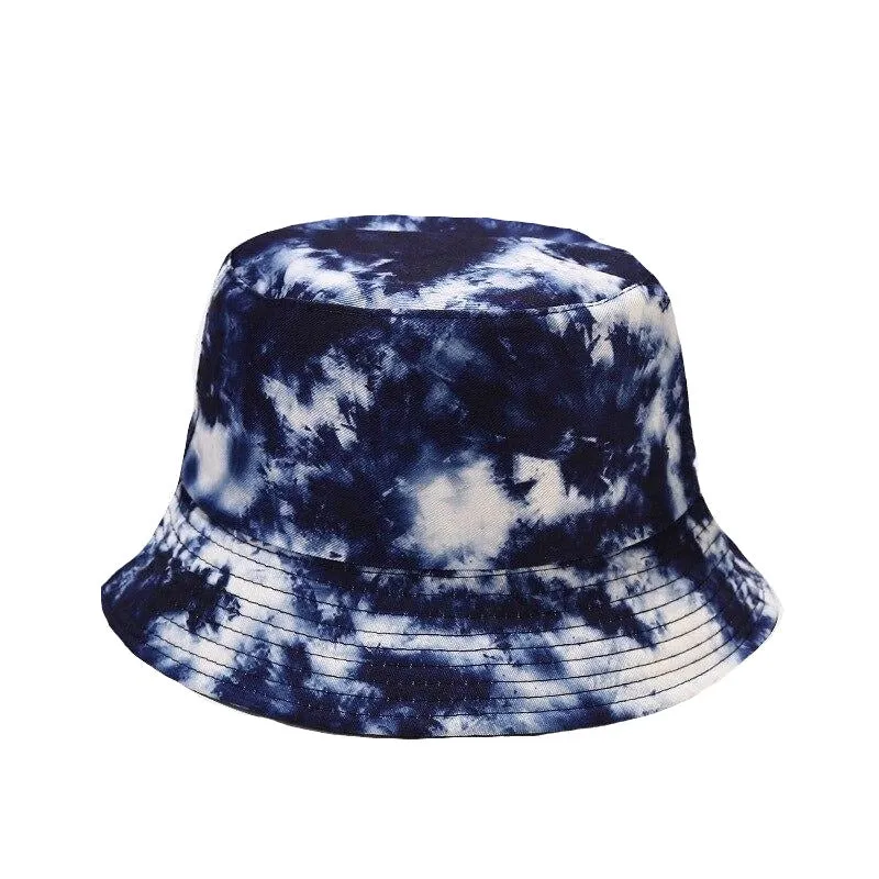 "TIE AND DYE" Chapeau Bob Imprimé Noir Orange - URB1™