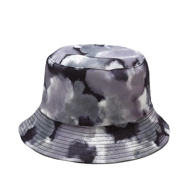 "TIE AND DYE" Chapeau Bob Imprimé Noir Orange - URB1™