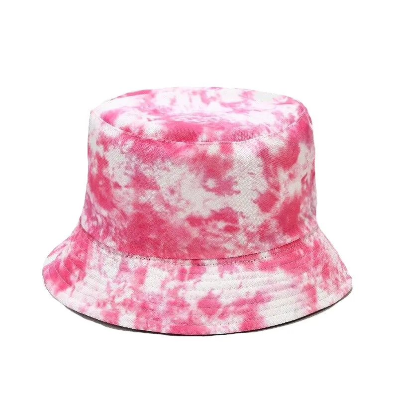 "TIE AND DYE" Chapeau Bob Imprimé Noir Orange - URB1™