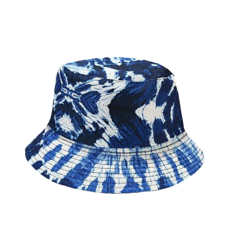 "TIE AND DYE" Chapeau Bob Imprimé Noir Orange - URB1™