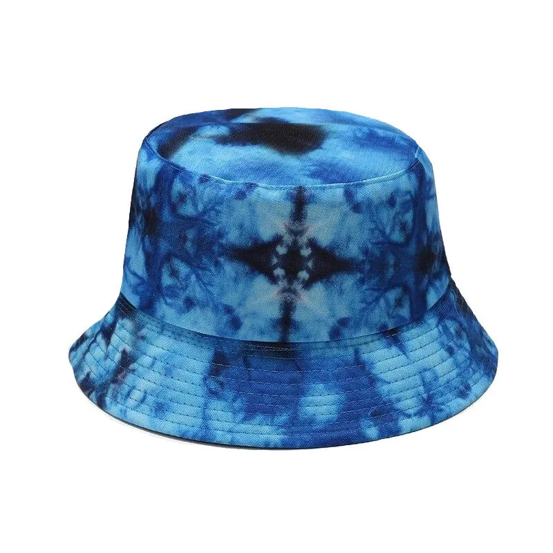 "TIE AND DYE" Chapeau Bob Imprimé Noir Orange - URB1™