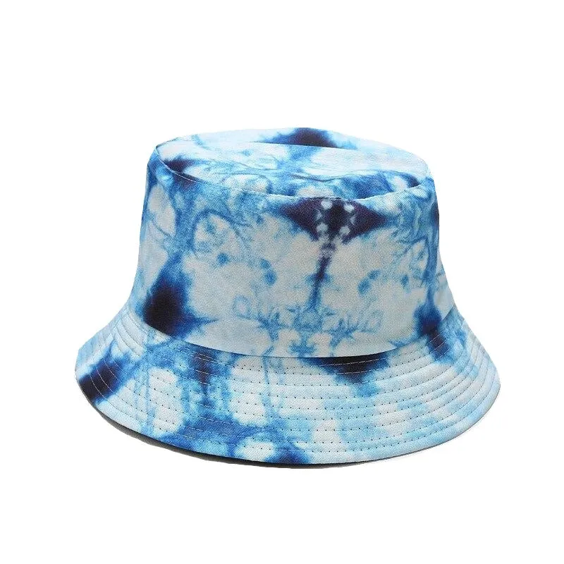 "TIE AND DYE" Chapeau Bob Imprimé Noir Orange - URB1™