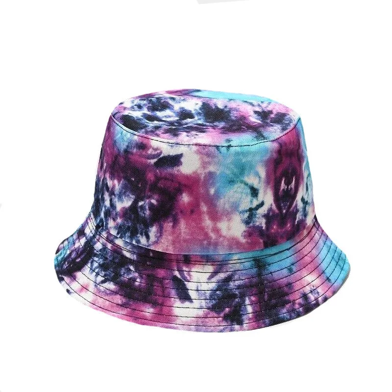 "TIE AND DYE" Chapeau Bob Imprimé Noir Orange - URB1™