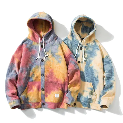 "TIE AND DYE" Sweatshirt Hoodie à capuche Rouge - URB1™