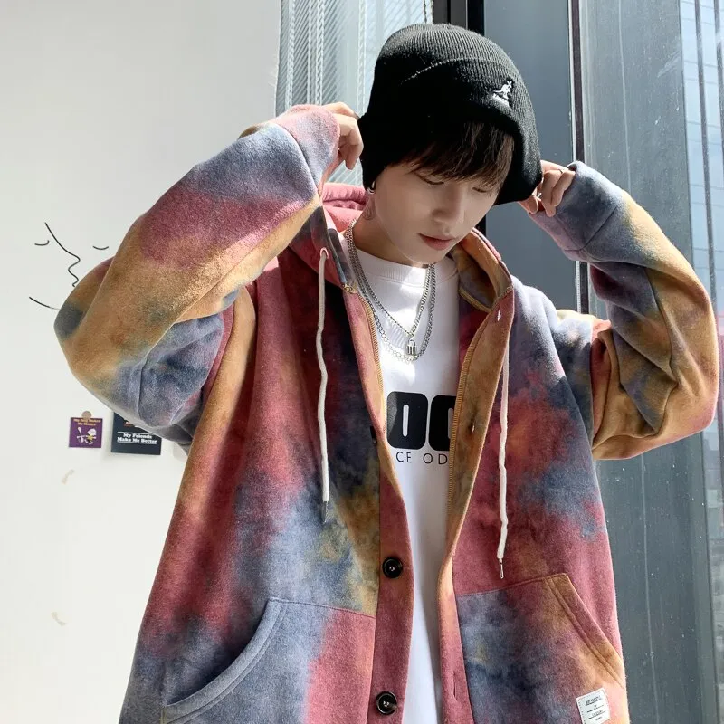 "TIE AND DYE" Sweatshirt Hoodie à capuche Rouge - URB1™