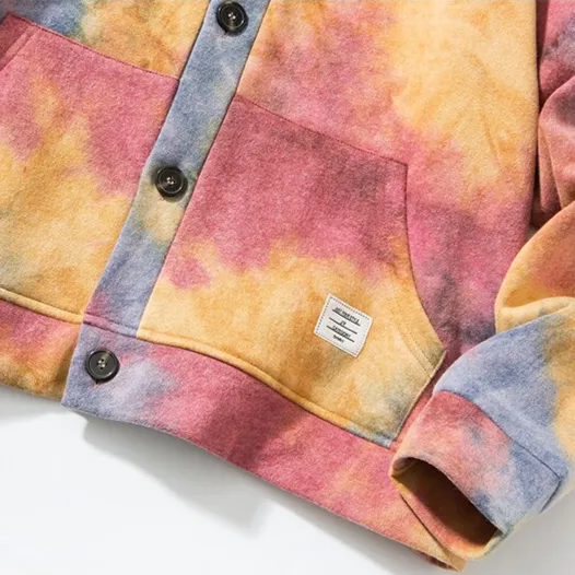 "TIE AND DYE" Sweatshirt Hoodie à capuche Rouge - URB1™