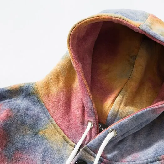 "TIE AND DYE" Sweatshirt Hoodie à capuche Rouge - URB1™