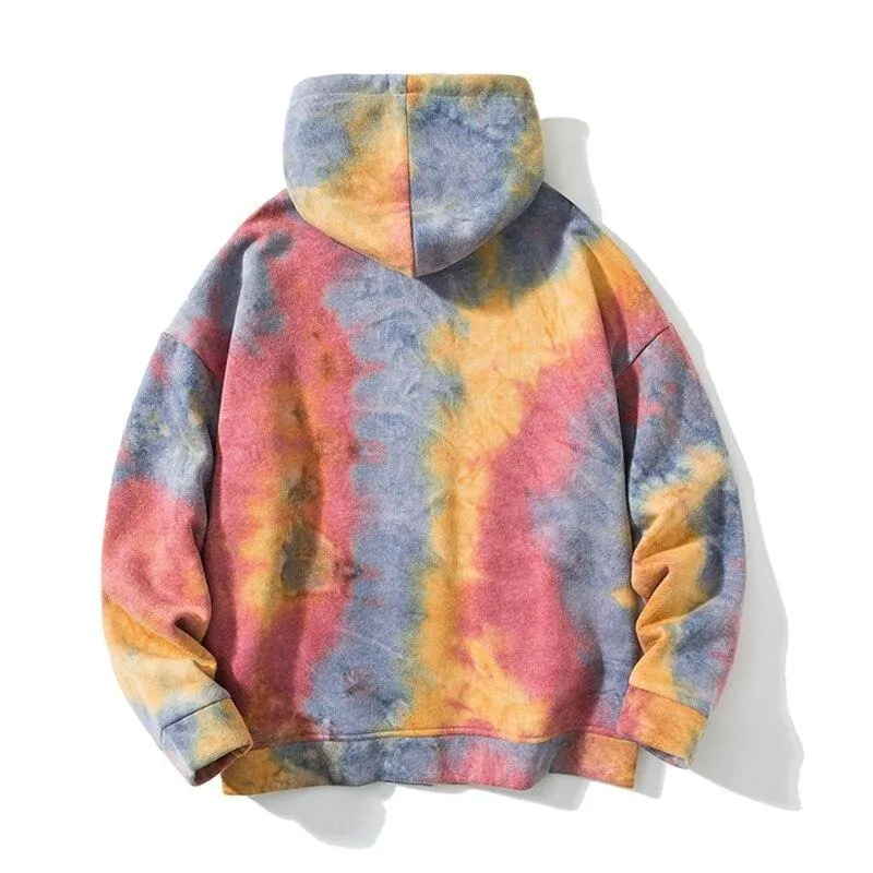 "TIE AND DYE" Sweatshirt Hoodie à capuche Rouge - URB1™