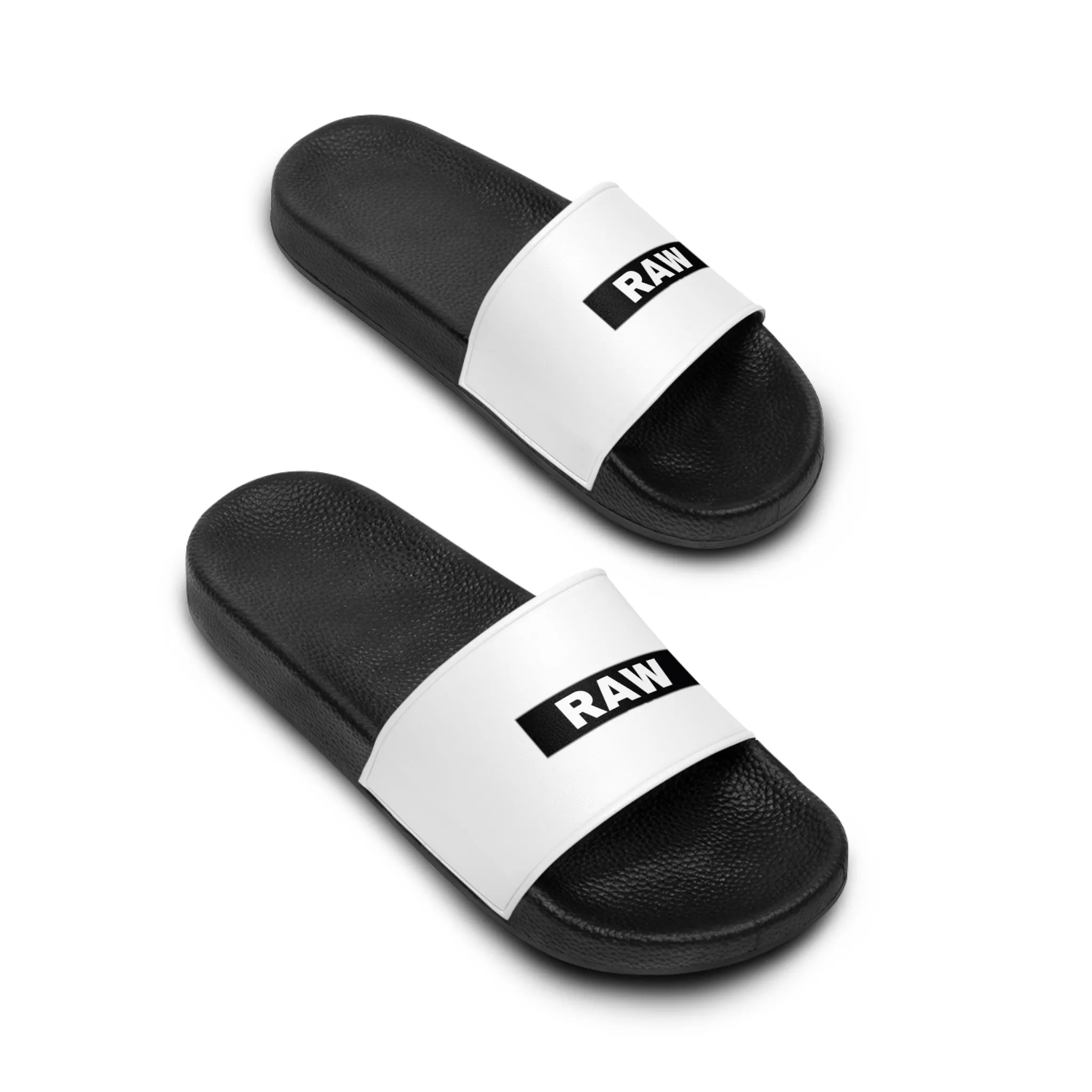 Raw Sushi "RAW STAMP" Slide Sandals white