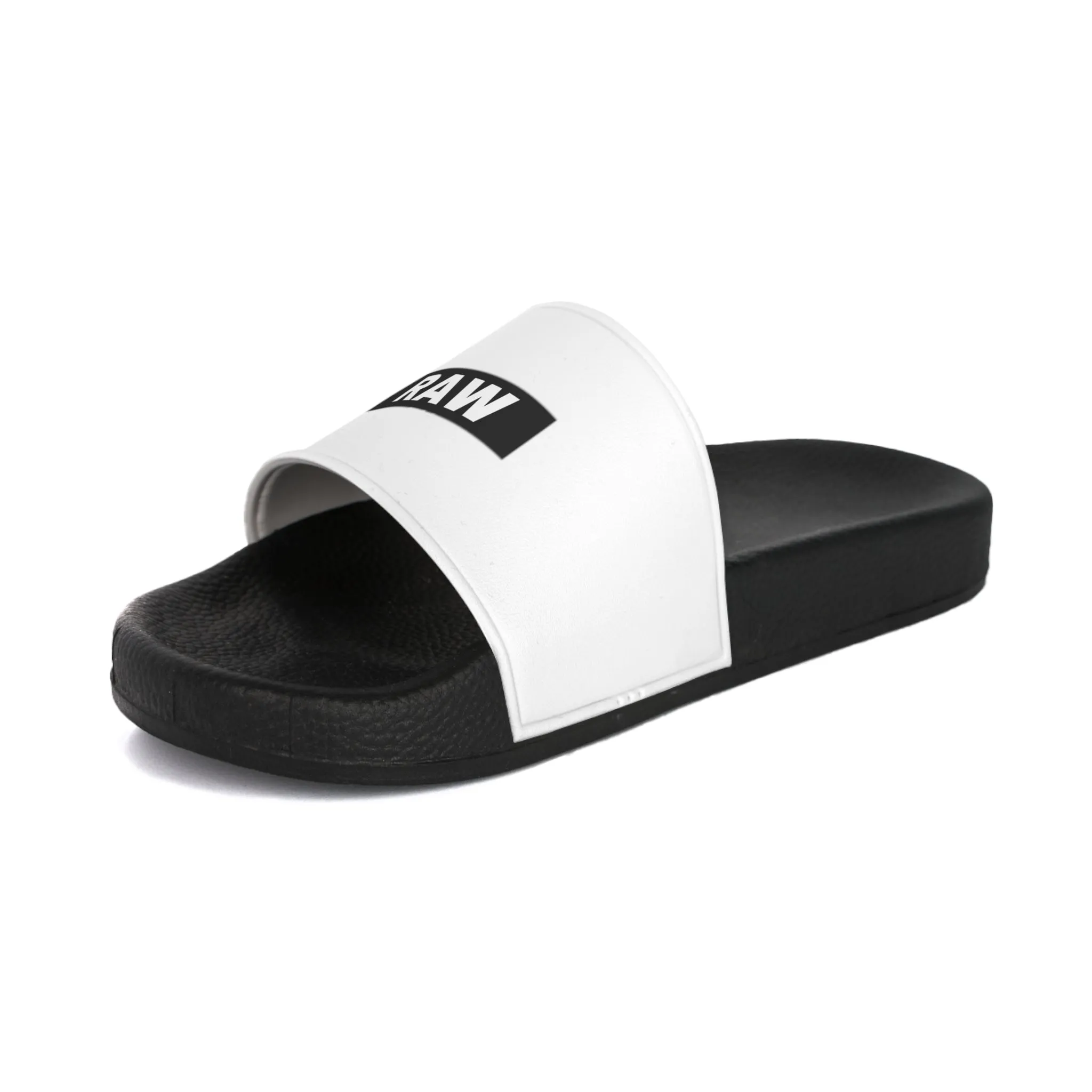 Raw Sushi "RAW STAMP" Slide Sandals white