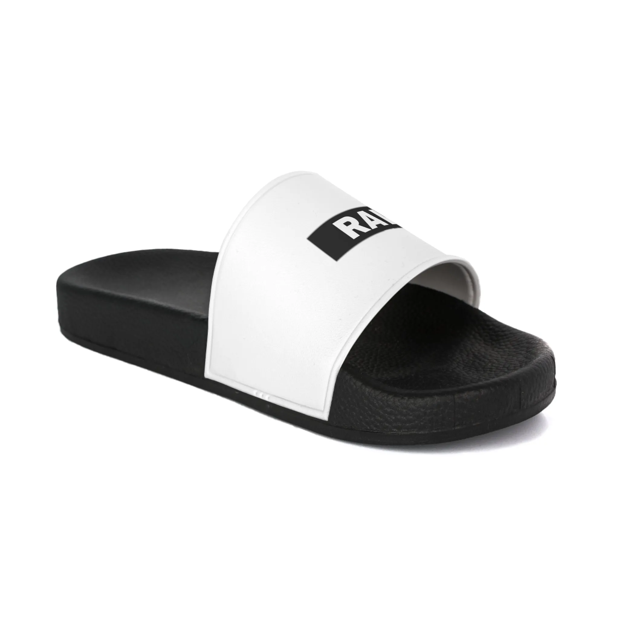 Raw Sushi "RAW STAMP" Slide Sandals white