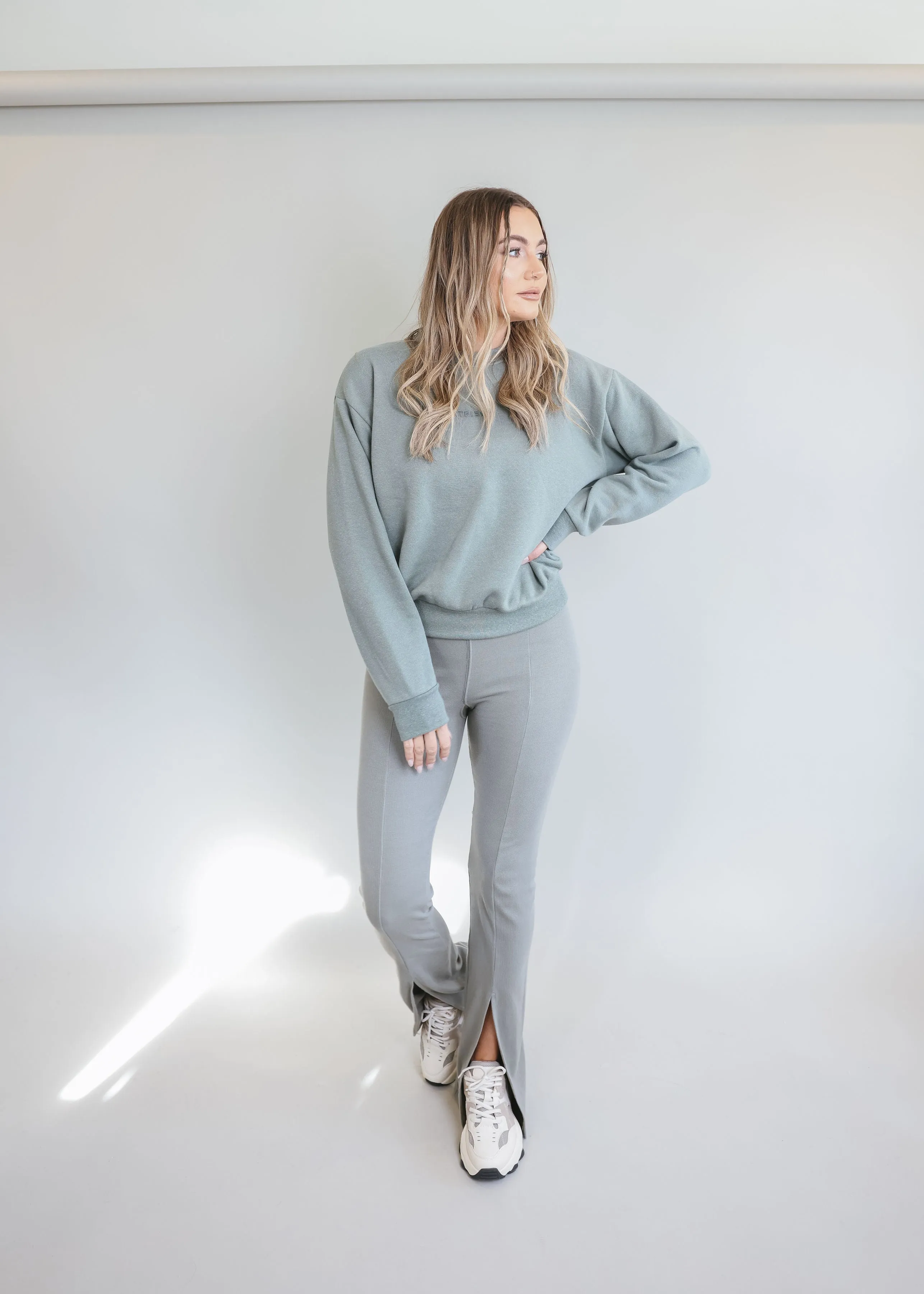 Ribbed Split Leggings