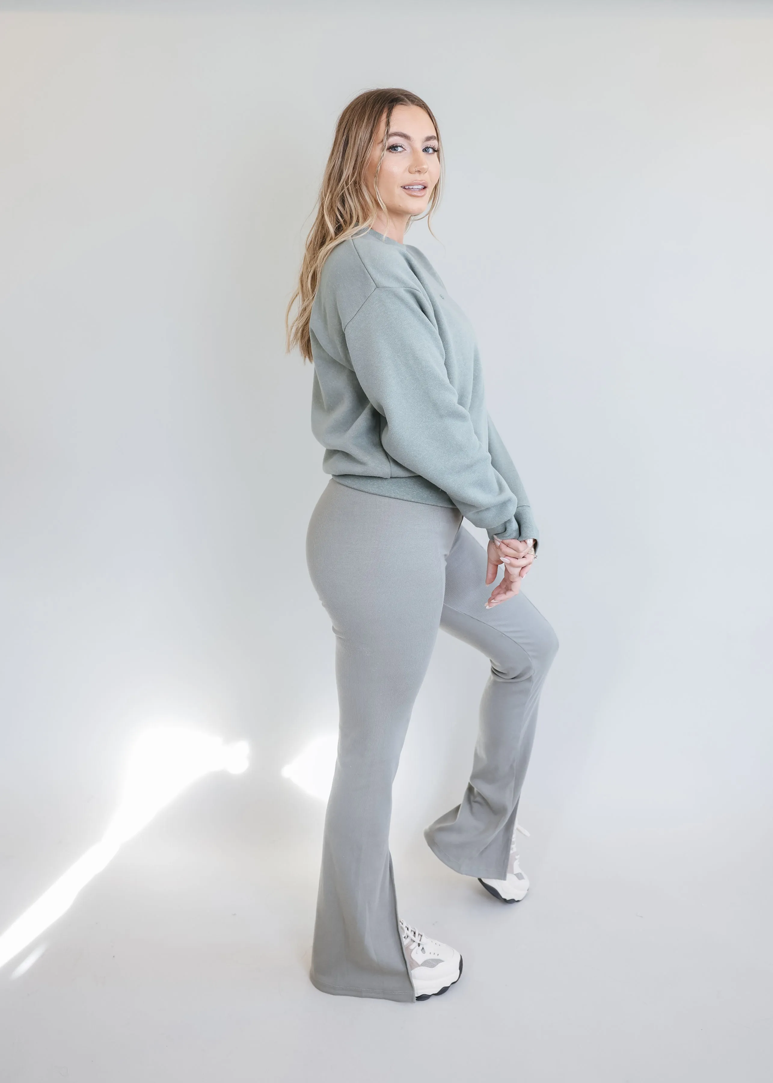 Ribbed Split Leggings