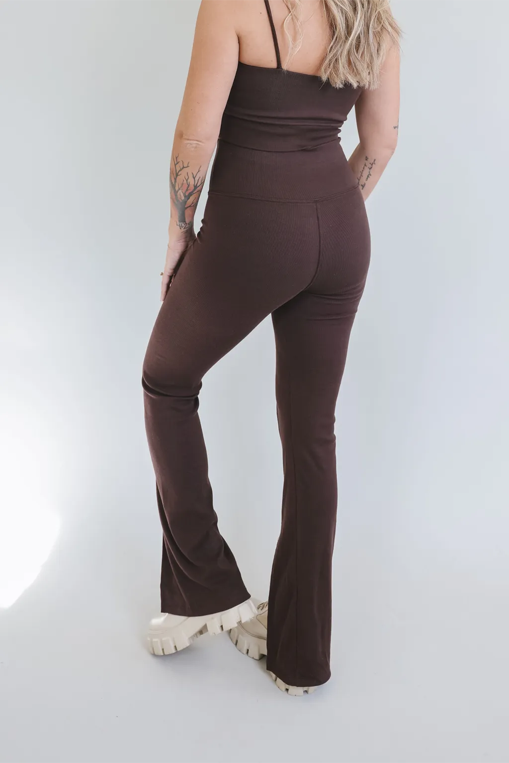 Ribbed Split Leggings