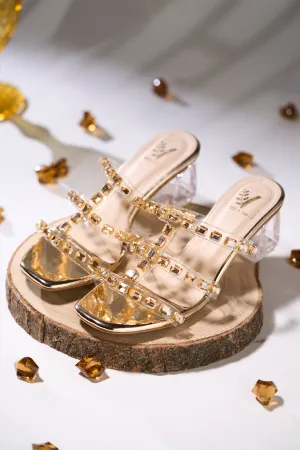Rihanna Gold Heels