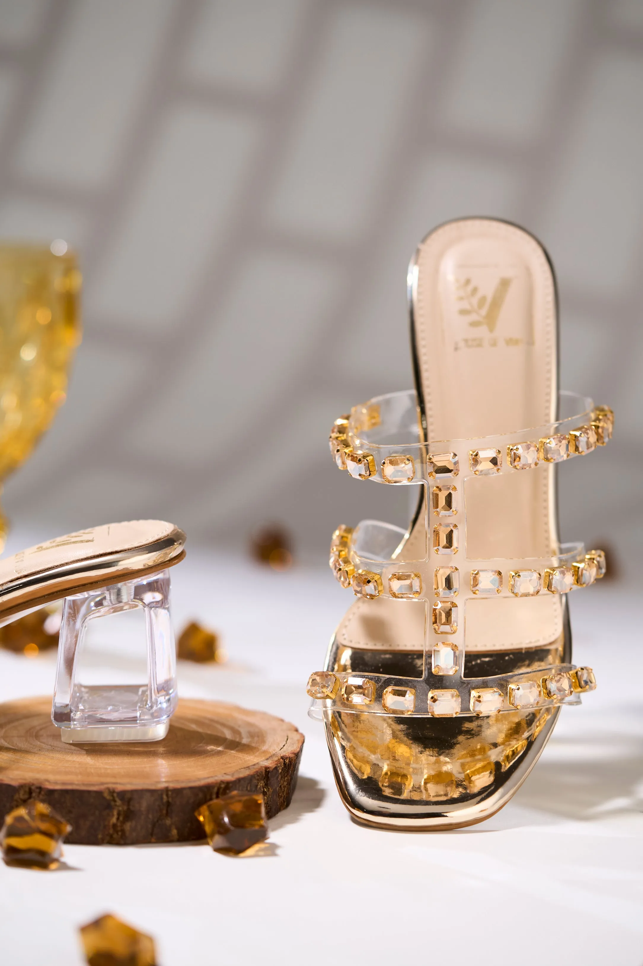 Rihanna Gold Heels