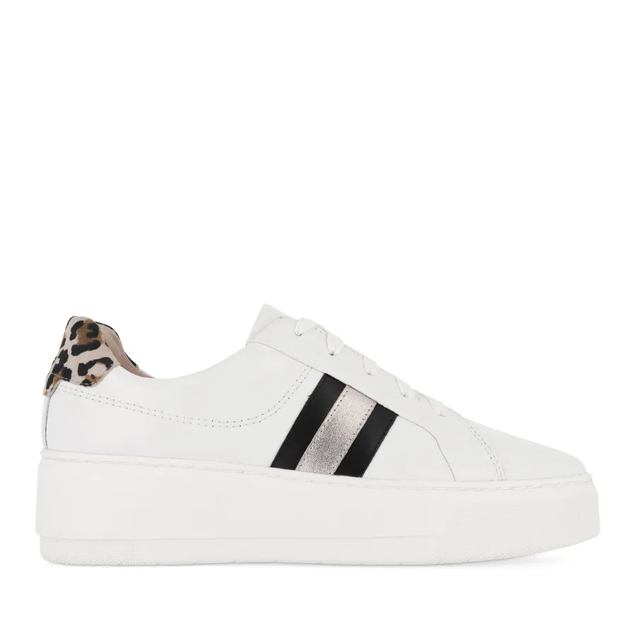 RILEY - WHITE/BLACK/LEOPARD LEATHER