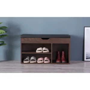 Shoe Storage Bench Latitude Run® Color: Brown