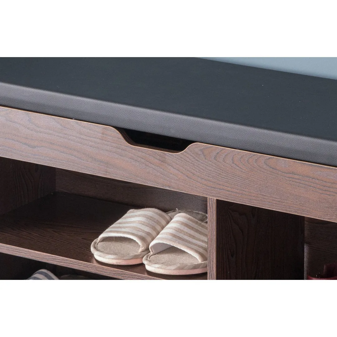 Shoe Storage Bench Latitude Run® Color: Brown