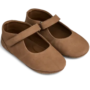 Simone Nubuck Leather Mary-Jane Baby Shoes (Pecan)