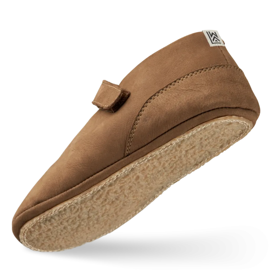 Simone Nubuck Leather Mary-Jane Baby Shoes (Pecan)