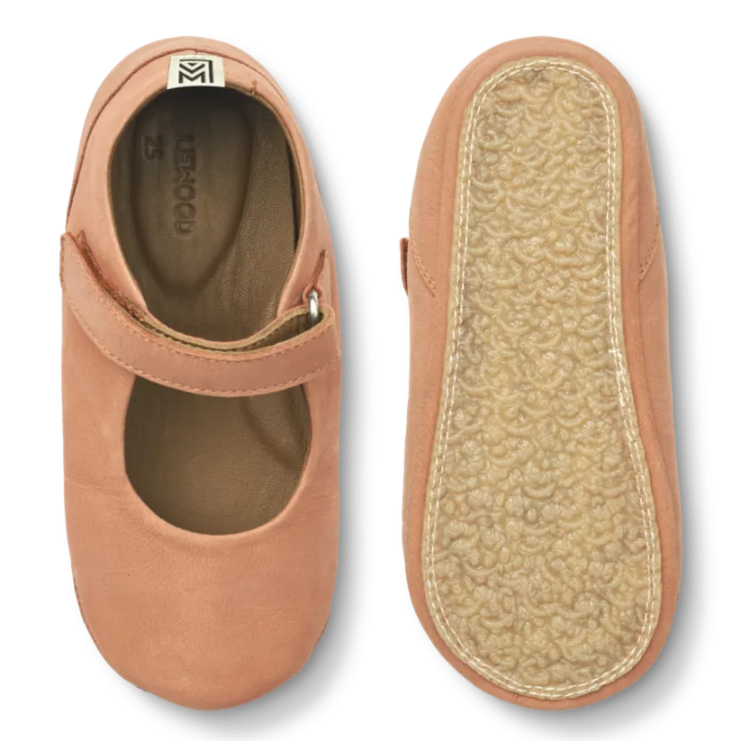 Simone Nubuck Leather Mary-Jane Baby Shoes (Tuscany Rose)