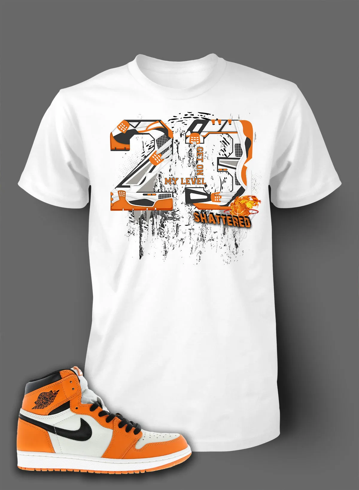 T Shirt To Match Retro Air Jordan 1 Bred Orange Shoe