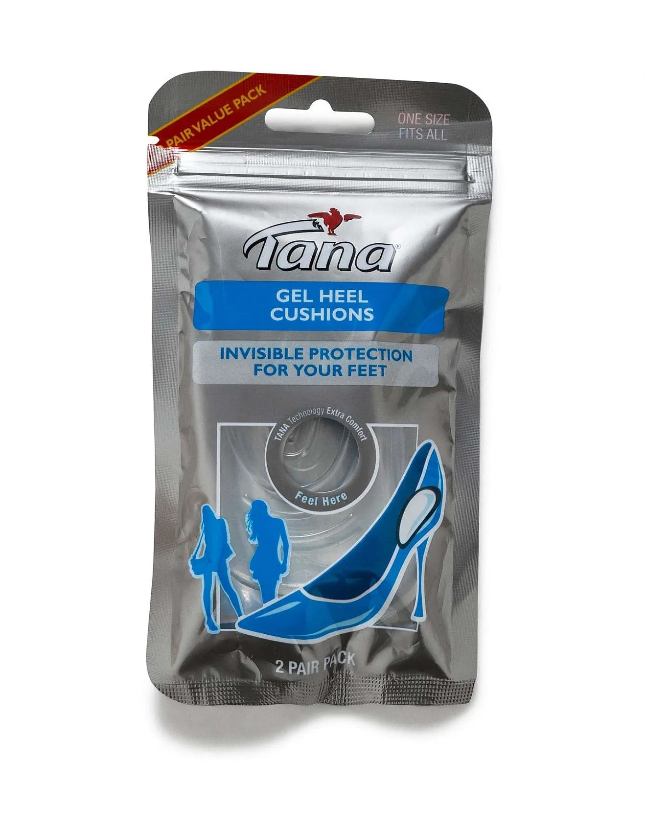Tana Clear Gel Heel Cushions ( 2 Pair Pack)