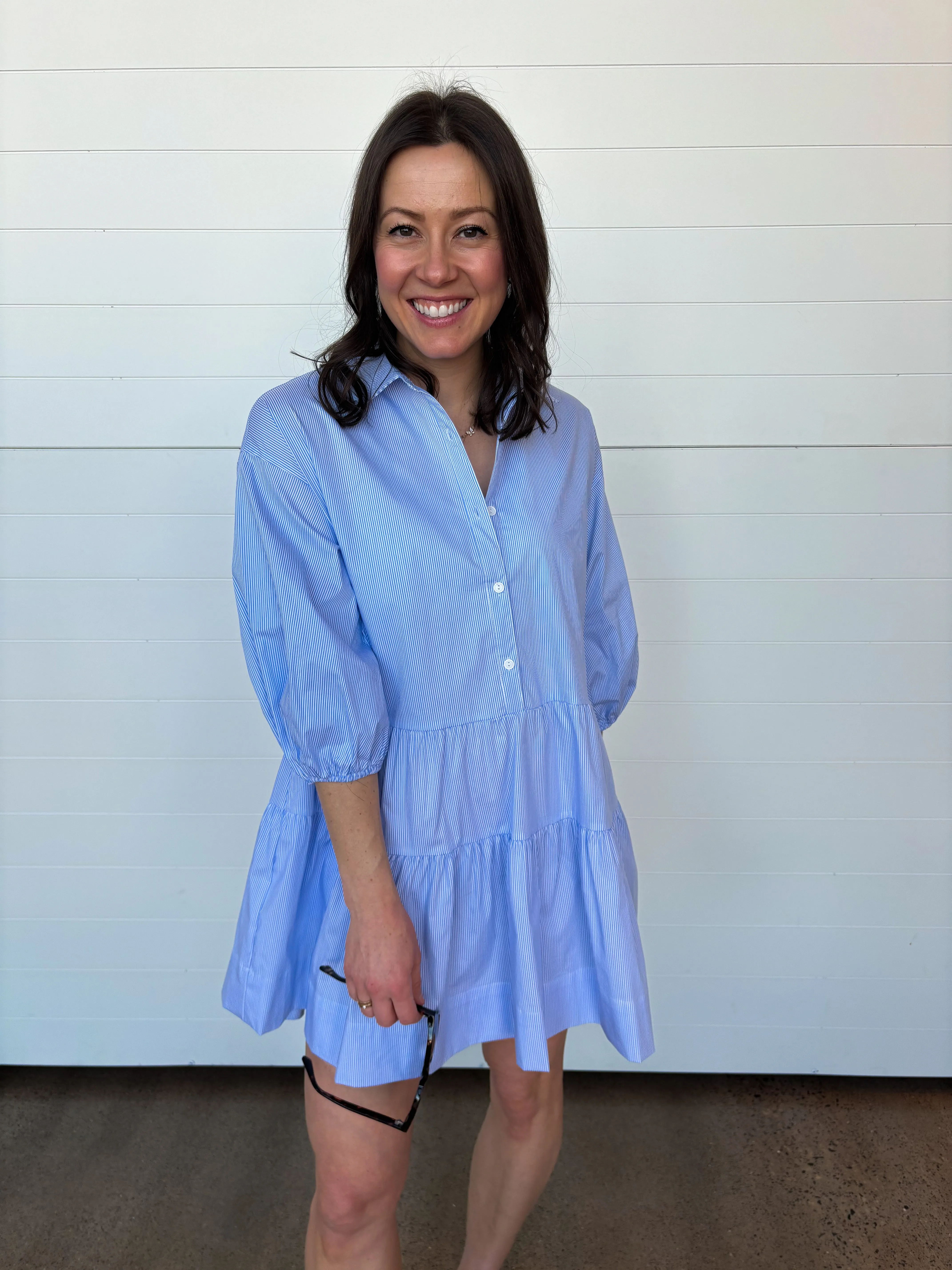 The Val Tiered Skirt Shirtdress
