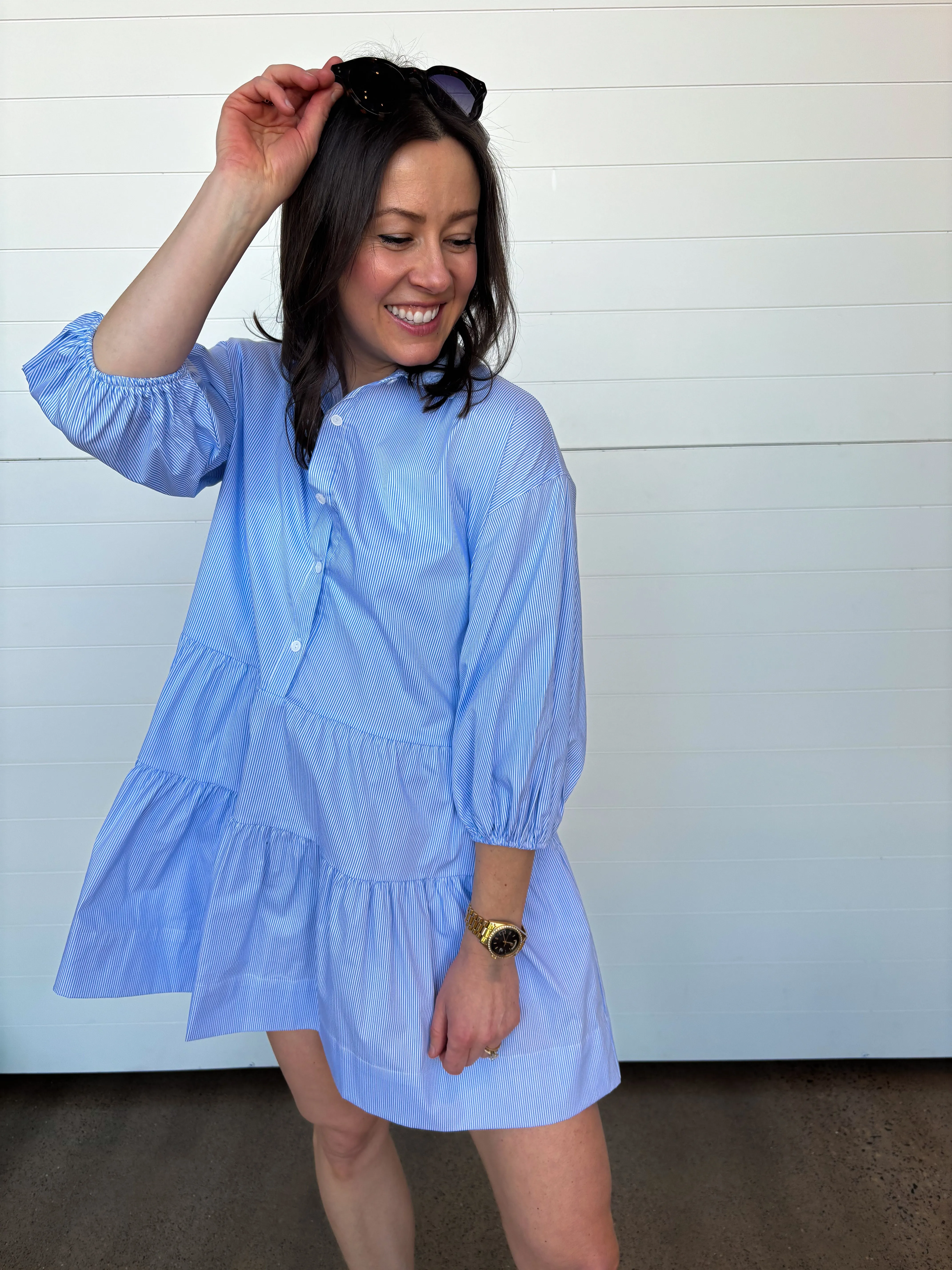 The Val Tiered Skirt Shirtdress