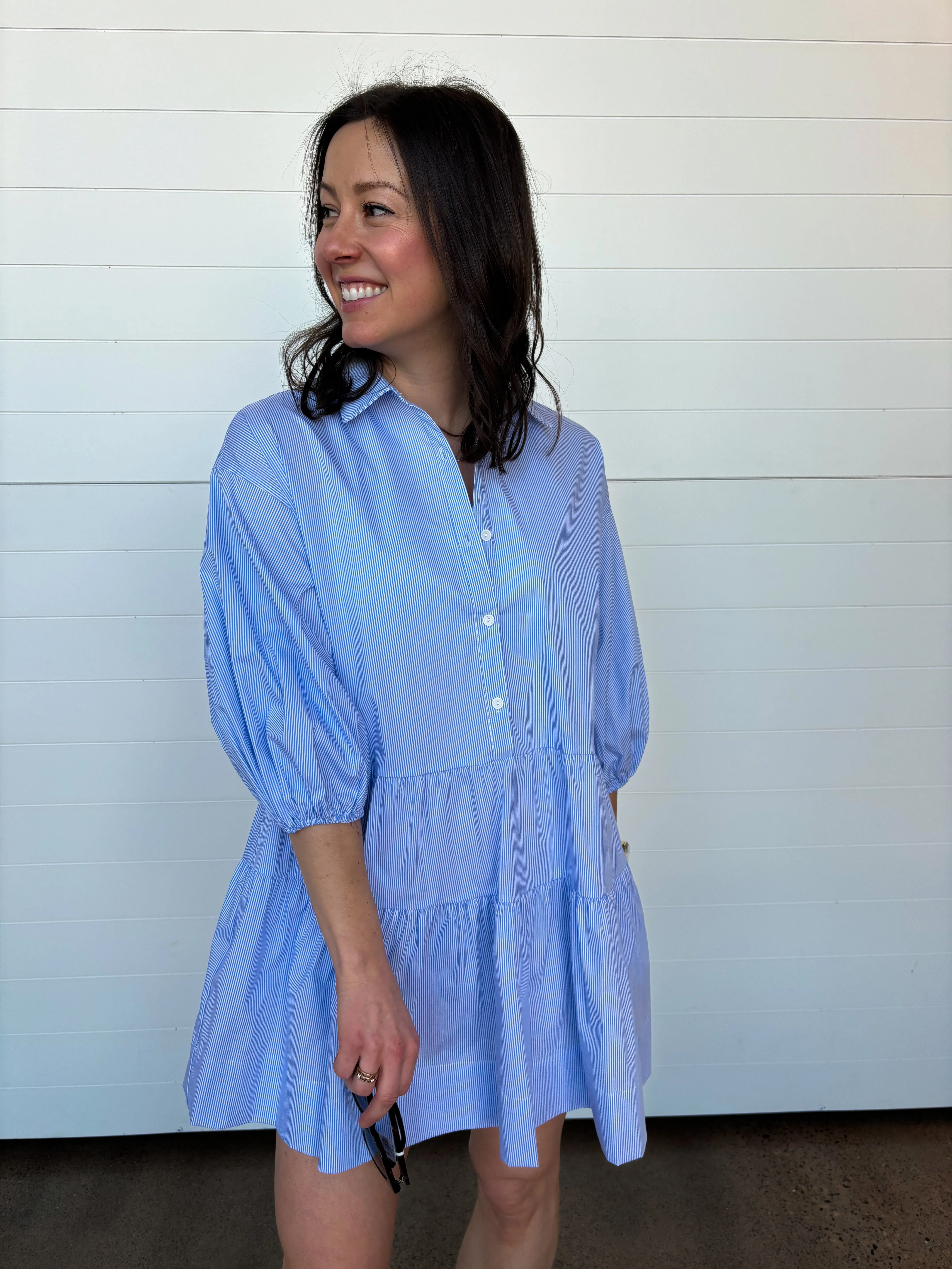 The Val Tiered Skirt Shirtdress