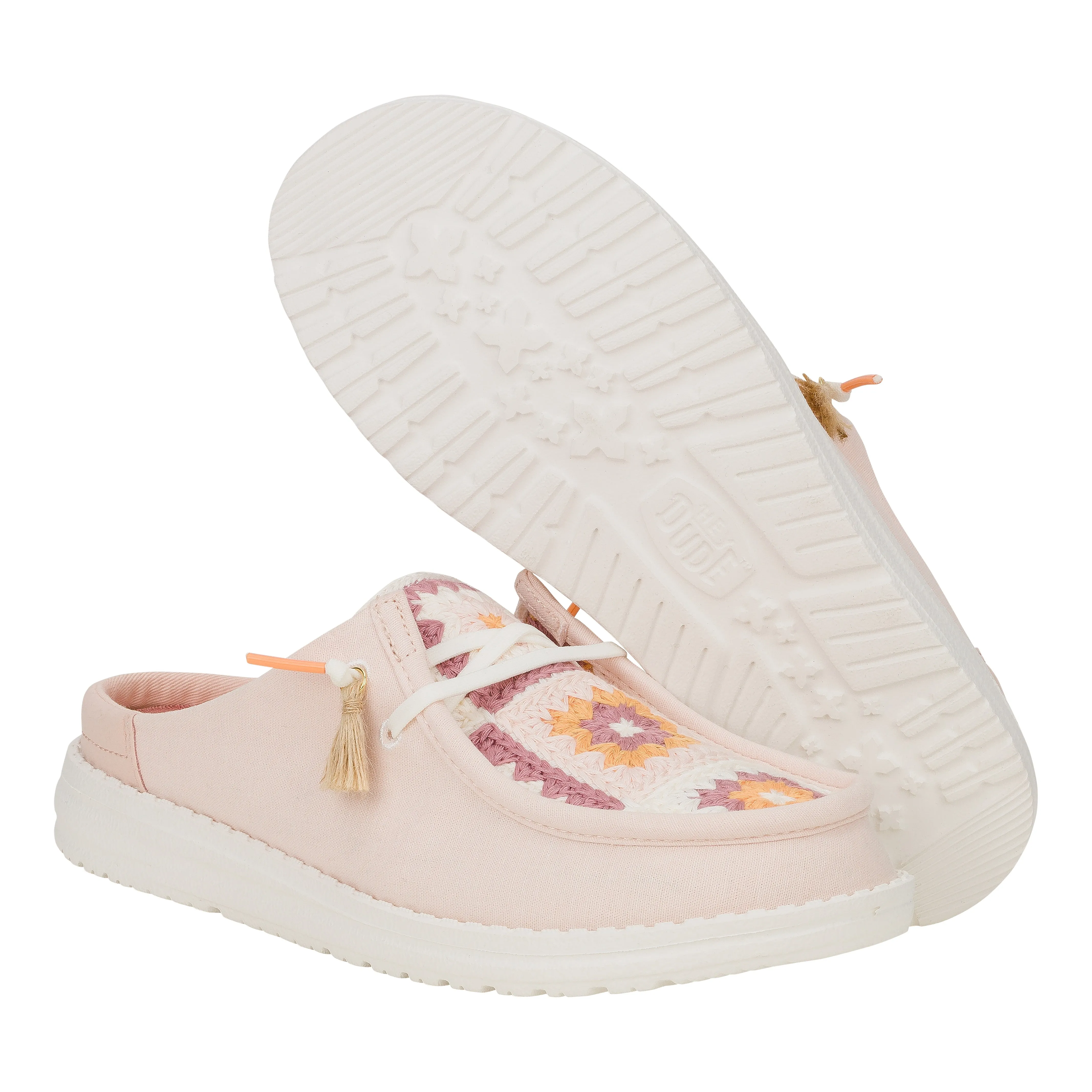 Wendy Slip Cottage Crochet - Pale Pink/Multi