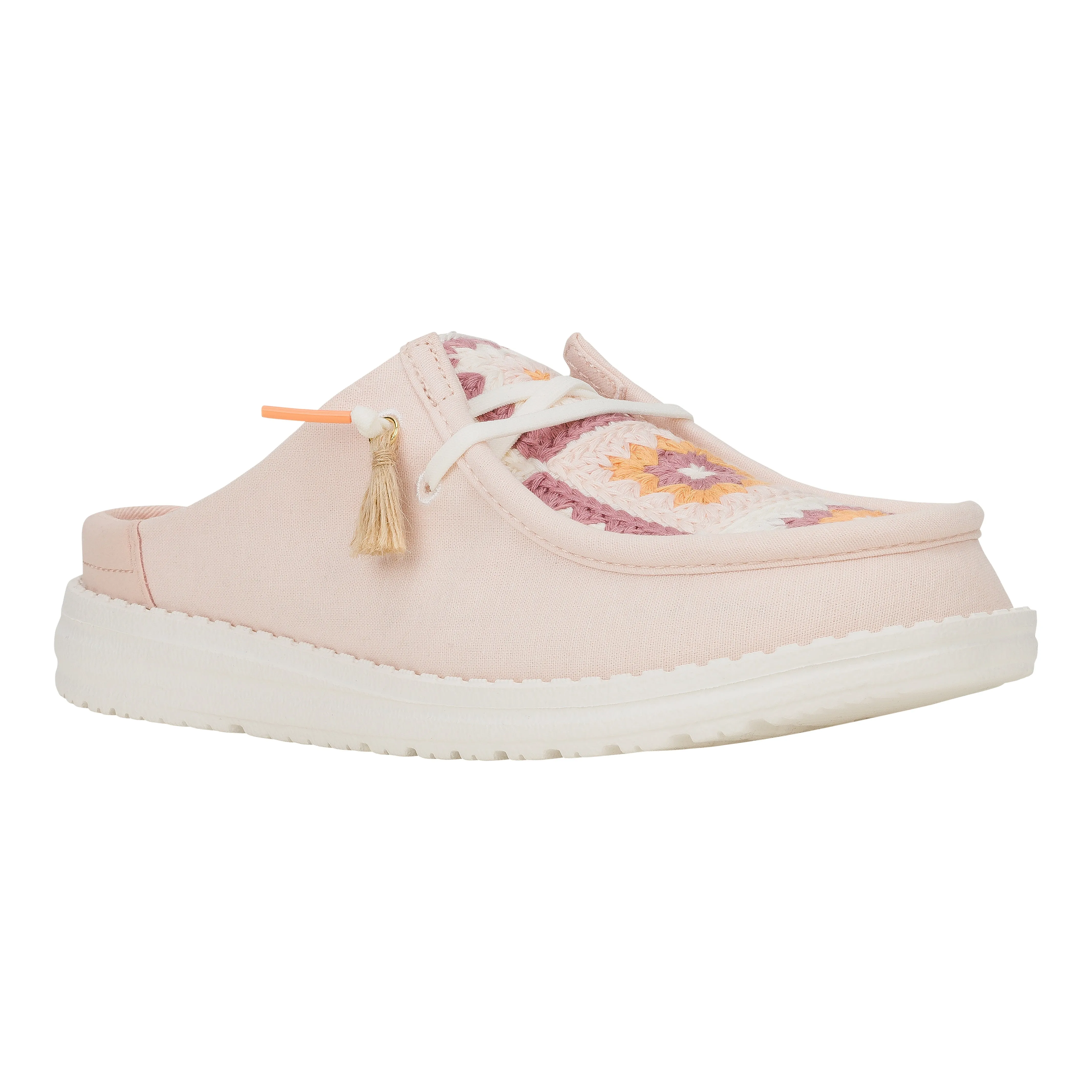 Wendy Slip Cottage Crochet - Pale Pink/Multi
