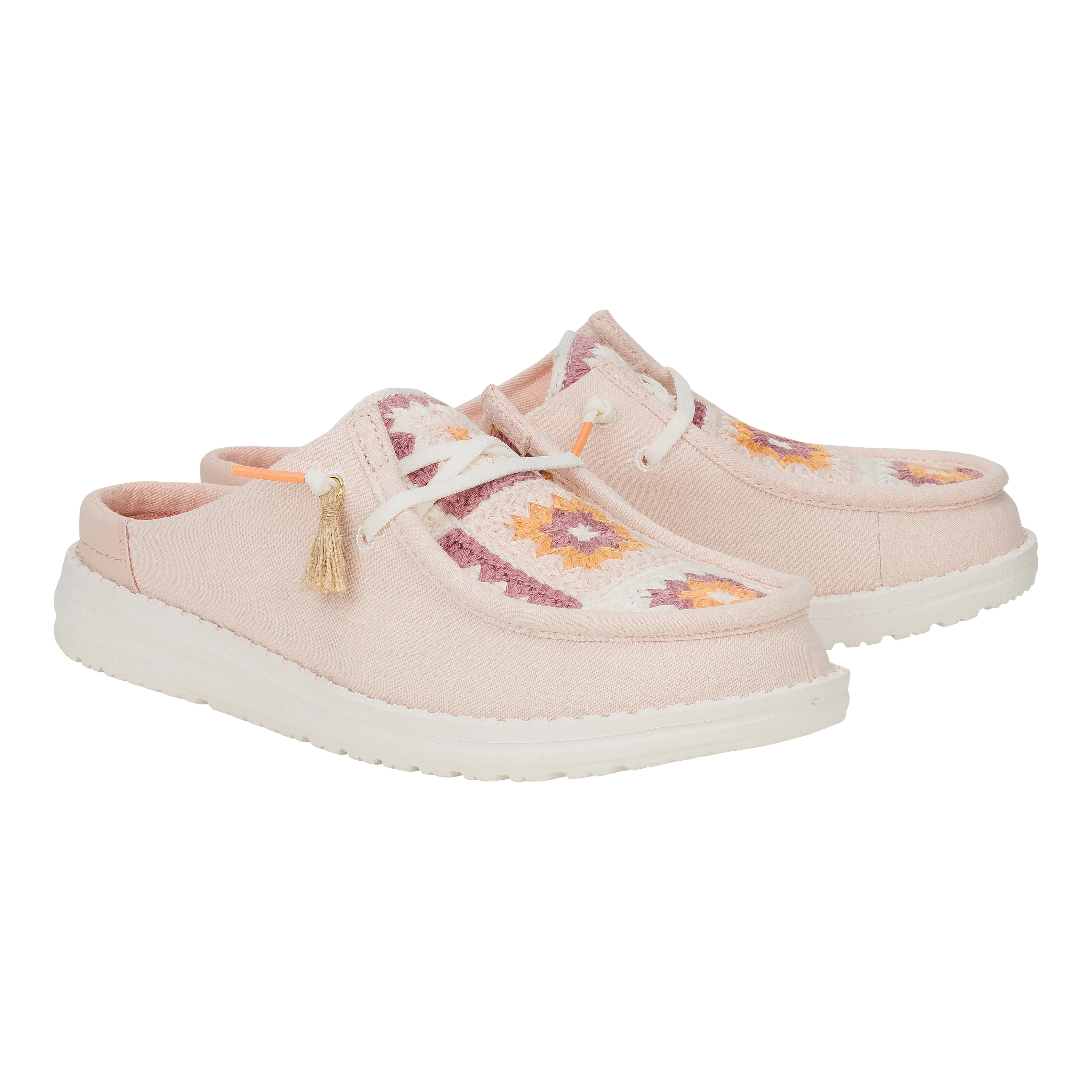Wendy Slip Cottage Crochet - Pale Pink/Multi